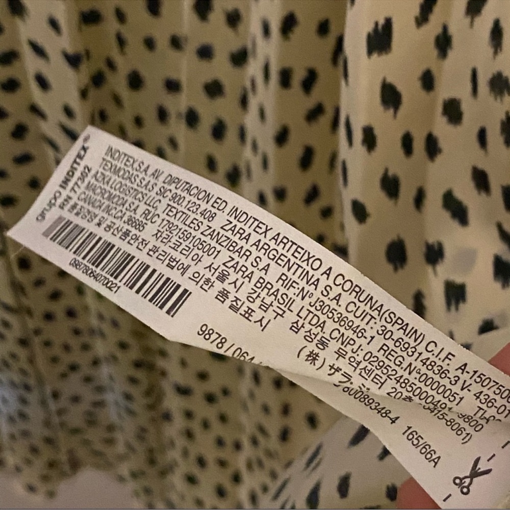 Zara Black and Cream Midi Skirt - Picture 5 of 6